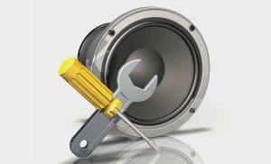 Icon representing professional audio repair and enhancement services offered by a top online recording studio in Battersea, London.