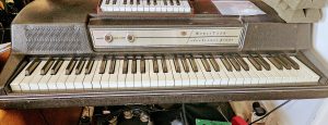 Classic Wurlitzer 200a electric piano, a versatile instrument utilized by London online music producer Julian Chown in music production.